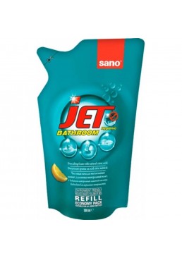 Засіб для миття акрилових ванн Sano Jet Bathroom змінна упаковка, 500 мл